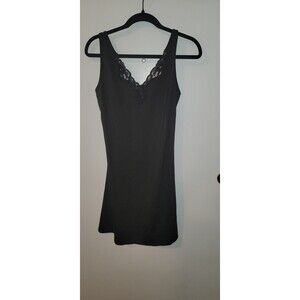 Bali Studio Collection Women’s Black Lace Trim Nightgown Sleep Dress Sz M Sexy